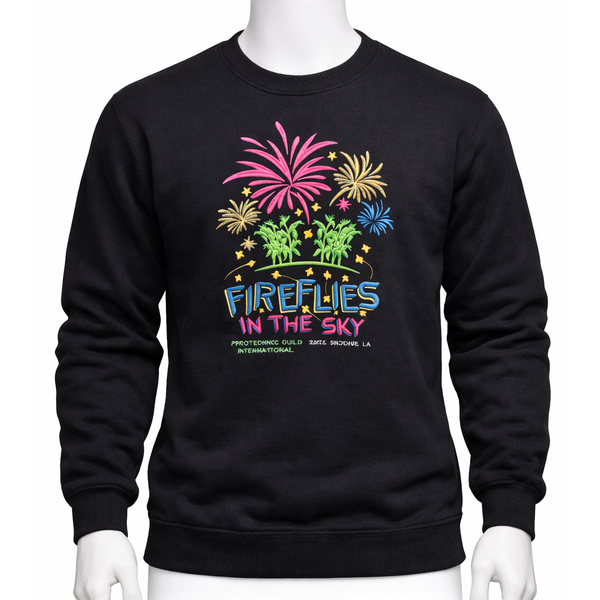 PGI FIREFLIES IN THE SKY - EMBROIDERED CREWNECK SWEATSHIRT