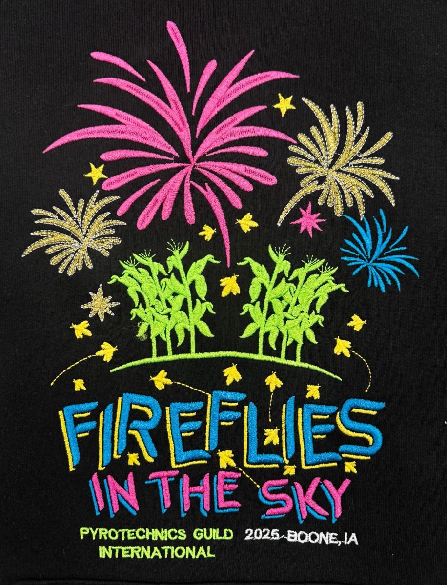 PGI FIREFLIES IN THE SKY - EMBROIDERED HOODED SWEATSHIRT