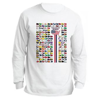 CREW Apparel Collegiate Rowing Blades Long Sleeve T-Shirt Front View