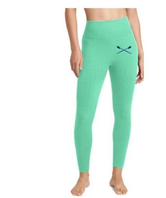 CREW USA Crossed Oars Vimmia Women's High-Rise Textured Leggings Mint