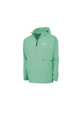 CREW USA Crossed Oars Pack-N-Go Rain Jacket Mint