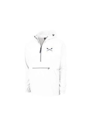 CREW USA Crossed Oars Pack-N-Go Rain Jacket White 