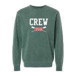 Crew Embroidered Crewneck Sweatshirt Green